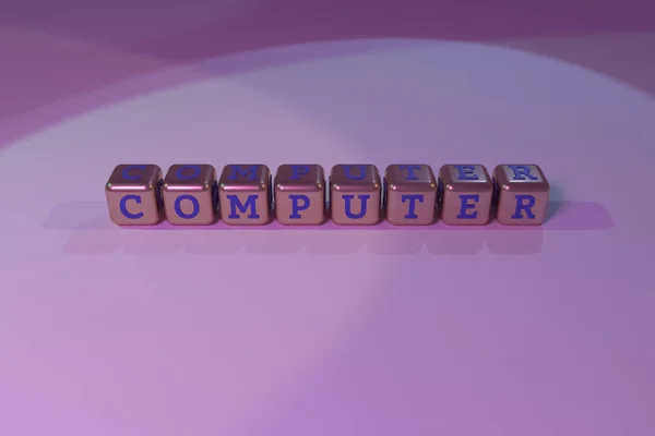Computer computer ICT-trefwoord. Voor webpagina, grafisch ontwerp, TeX — Stockfoto