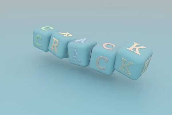 Crack bilgisayar Ict anahtar kelime. Web sayfası, grafik tasarım, textur için — Stok fotoğraf