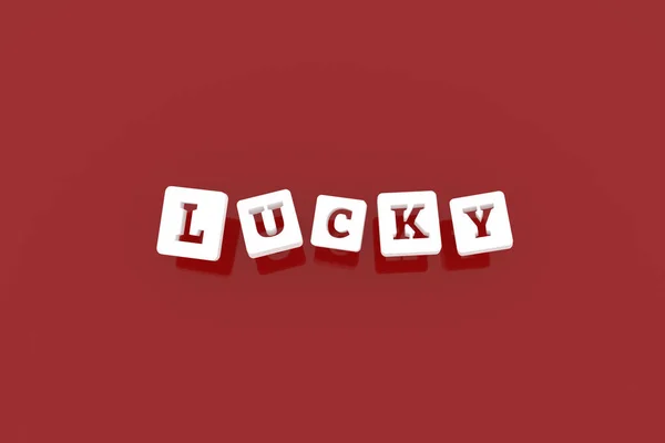 Lucky, palavra-chave de dados. Para página web, design gráfico, textura ou ba — Fotografia de Stock