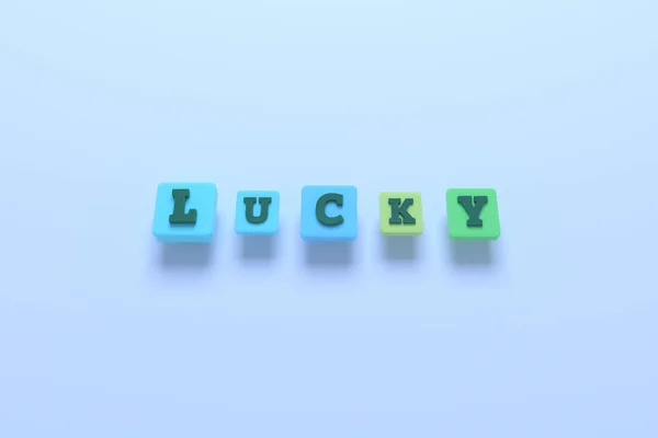 Lucky, palavra-chave de dados. Para página web, design gráfico, textura ou ba — Fotografia de Stock