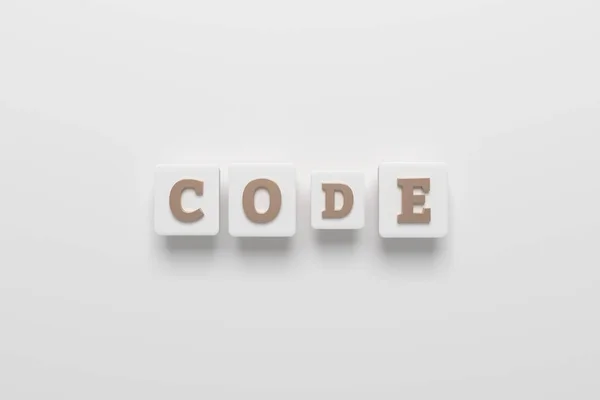 Code, ict keyword. For web page, graphic design, texture or back — Stock Photo, Image