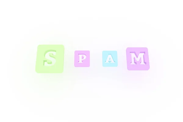 Spam, ict anahtar kelime. Web sayfası, grafik tasarım, doku veya geri için — Stok fotoğraf