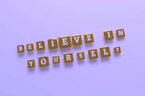 Believe In Yourself, motivation keyword. For web page, graphic d — Stock Photo, Image