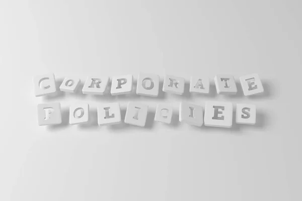 Corporate Policies, business keyword. For web page, graphic desi — Stock Photo, Image