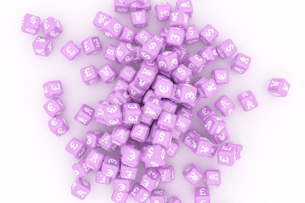 Background abstract business, bunch of cube or block finance cur