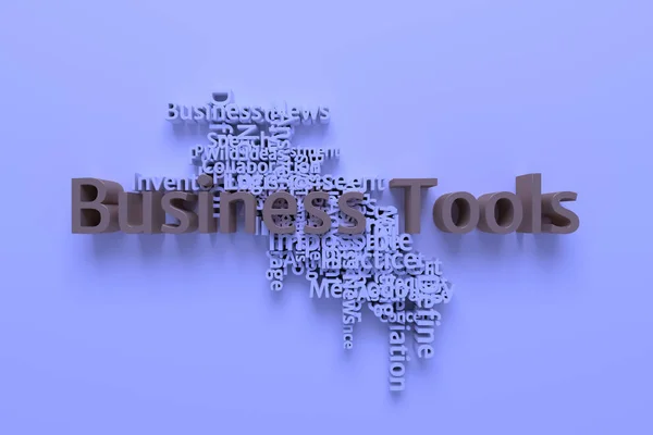 Business Tools, Business Keyword und Word Cloud. für Webseite, — Stockfoto