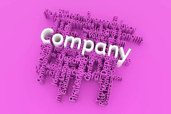Firma, słowo kluczowe firmy i słowa chmura. Dla strony internetowej, grafika — Zdjęcie stockowe