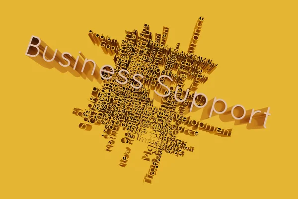 Business Support, zakelijk trefwoord en words Cloud. Voor webpagina — Stockfoto