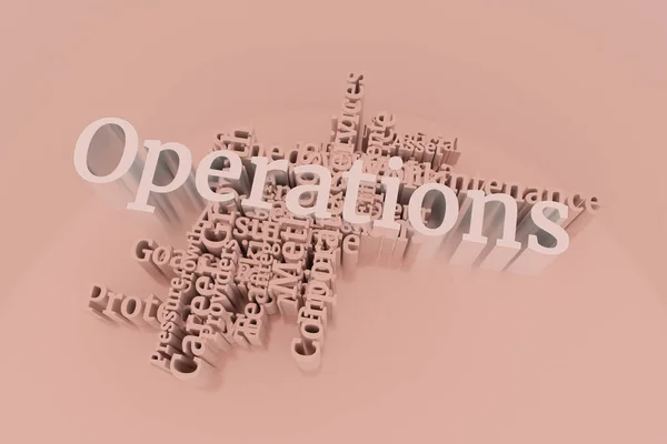 Operacje, słowa kluczowe firmy i słowa chmura. Dla strony internetowej, grap — Zdjęcie stockowe