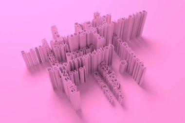 3d iş anahtar kelime ve kelime bulut. Cgi render. Web sayfası için