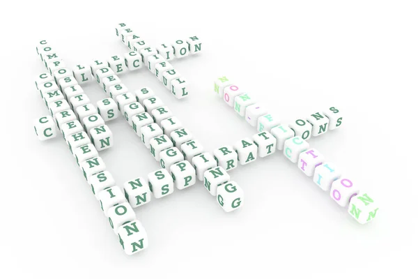 Non-Fiction, creative keyword crossword. For web page, graphic d — Stock Photo, Image