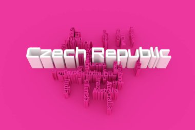 Çek Cumhuriyeti, ülke seyahat hedef anahtar kelime kelime bulut. 