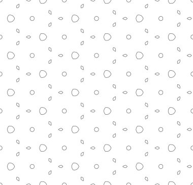 Basit çizgiler, dikişsiz kaleydoskop tarzı soyut siyah & beyaz