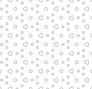 Basit çizgiler, dikişsiz kaleydoskop tarzı soyut siyah & beyaz