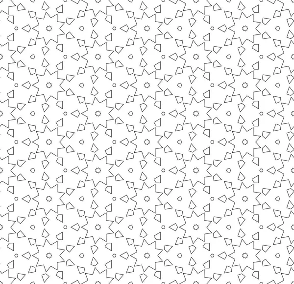 Garis-garis sederhana, bergaya kaleidoskop abstrak hitam-putih — Stok Foto