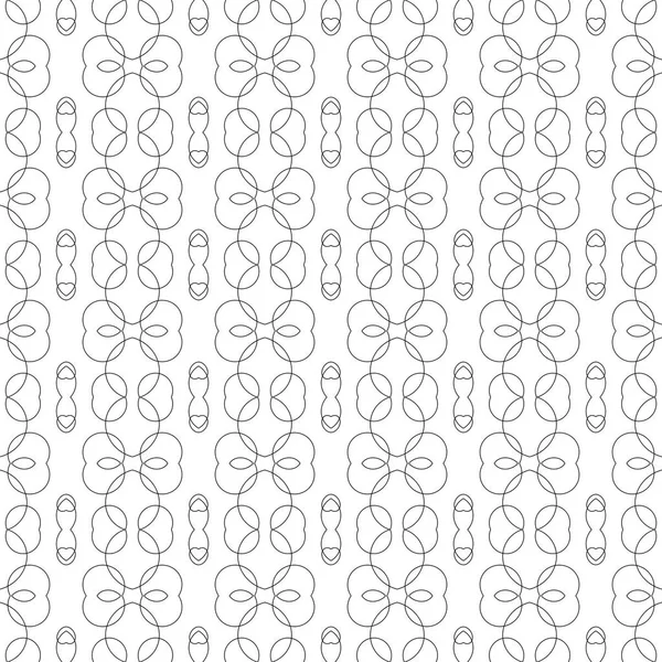 Simple lines, seamless kaleidoscope style abstract black & white — Stock Photo, Image