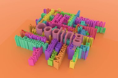 Kodlama, Ict, bilgi teknolojisi anahtar kelime kelime bulut. Web için