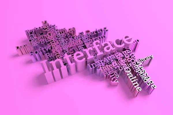 Interfaccia, ICT, informatica parole chiave cloud. Per — Foto Stock