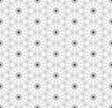 Dikişsiz basit siyah & beyaz B&W soyut geometri deseni