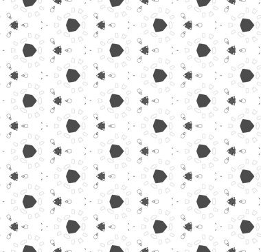 Dikişsiz basit siyah & beyaz B&W soyut geometri deseni