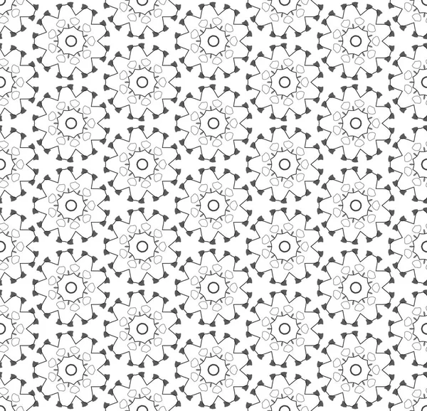 Nahtlos einfaches Schwarz-Weiß-Muster abstrakter Geometrie — Stockfoto
