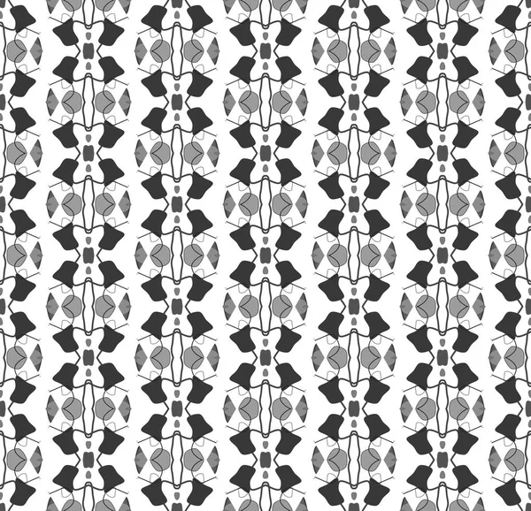 シームレスなシンプルなシンプルなブラック&ホワイトB&W抽象ジオメトリパターン — ストック写真