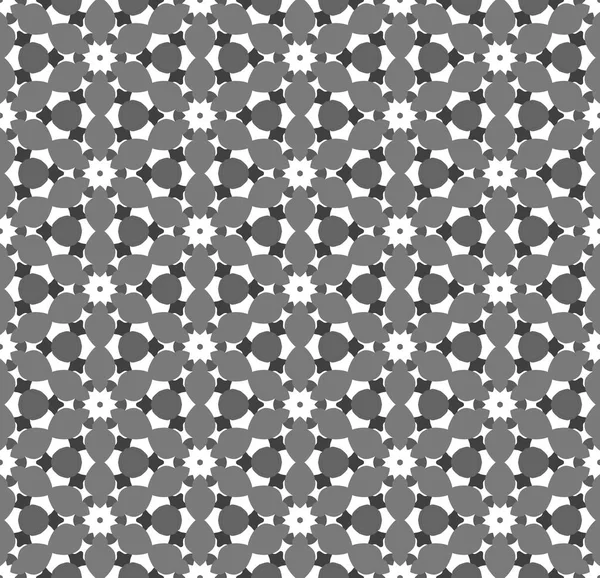 无缝简单的黑色和白色 B+W 抽象几何图案 — 图库照片