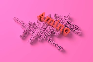 Amino, tıbbi, yaşam tarzı anahtar kelime kelime bulut. Grafik desig için