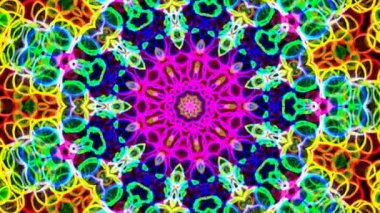 Sanal kaleydoskop sıra desen, sonsuz veya sorunsuz döngü. Animasyon, iyi parti, hareketli grafik, meditasyon, kulüpleri, gösterileri ya da konser videoları için soyut.