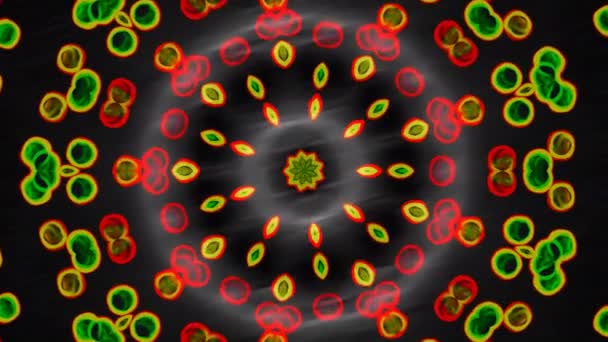 Virtuelle Kaleidoskop Sequenzmuster Unendlichkeit Oder Nahtlose Schleife Abstrakte Animation Gut — Stockvideo