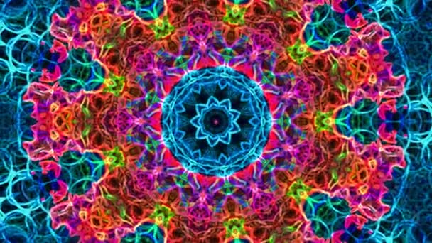 Virtual Kaleidoscope Sequence Patterns Infinity Seamless Loop Abstract Animation Good — Stock Video