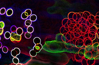 Dalga & çizgi renkli neon soyut sanat tasarım arka plan & t için