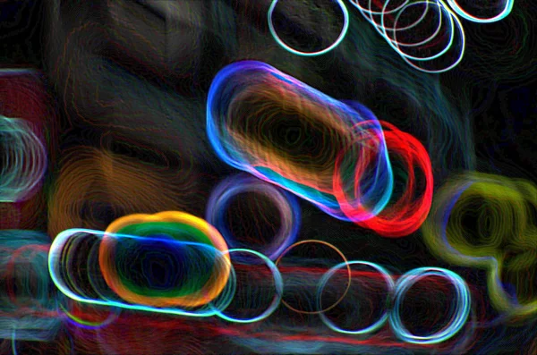 Хвиля і лінія барвисте неонове абстрактне мистецтво для дизайну фону і т — стокове фото
