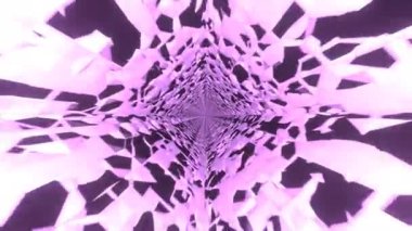 Gelecekçi yakınlaştırma efektleri, sonsuzluk ya da kusursuz döngü. Soyut dijital hız çizgisi hareketinin animasyonu. Kameraya doğru yakınlaşmak, parlamak, dinamik teknoloji konseptinde uçmak....