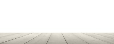 bir tablo ya da zemin üzerinde beyaz izole perspektifte olarak beyaz ahşap plakalar.