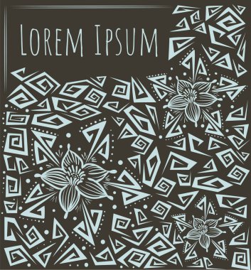 Vektör arka plan dekor nergis granography