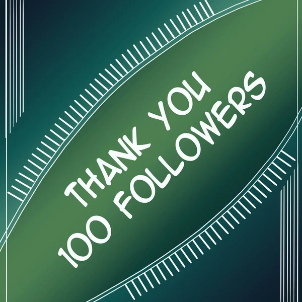 Danke Anhänger 100 Grün — Stockfoto