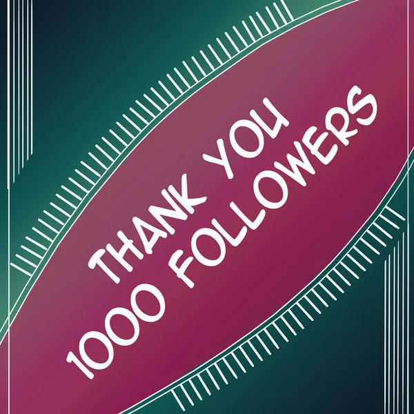 Danke Follower 1000 Lila — Stockfoto