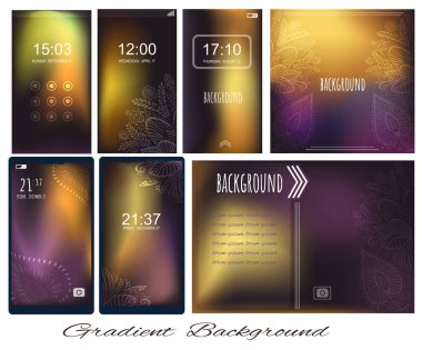 Küme degrade siyah ve altın arka perde, duvar kağıdı için