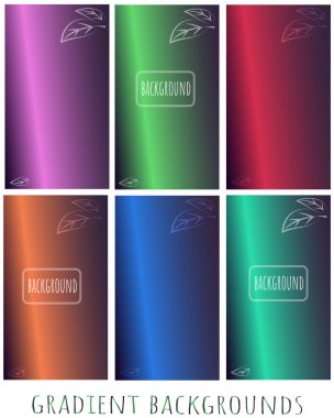 Degrade renk Kağıt arka yapraklarla - websi için kümesi