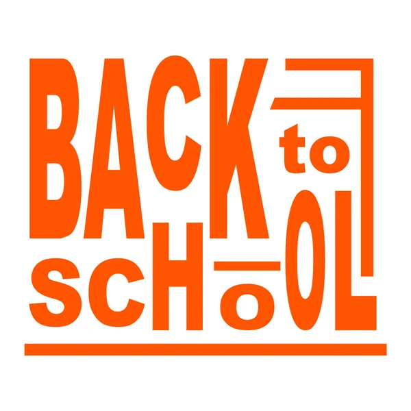 Orange komposition tillbaka till skolan — Stock vektor