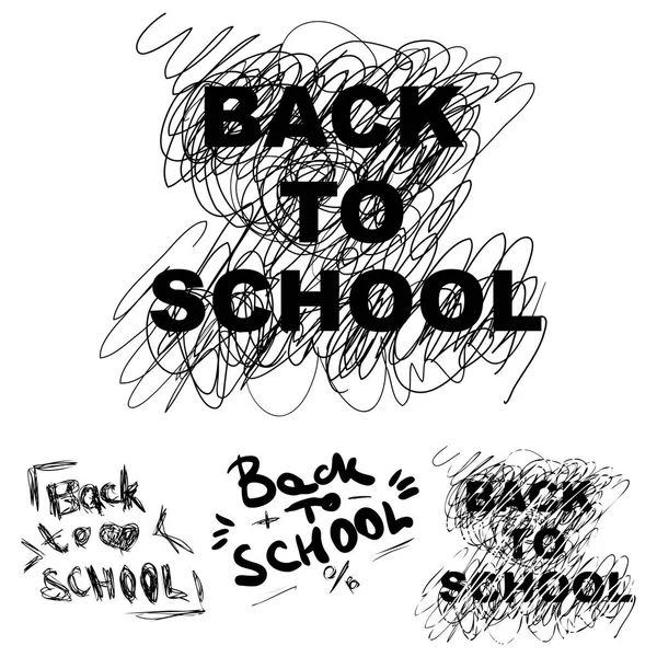 Definir rabiscos doodle de volta para a escola — Vetor de Stock