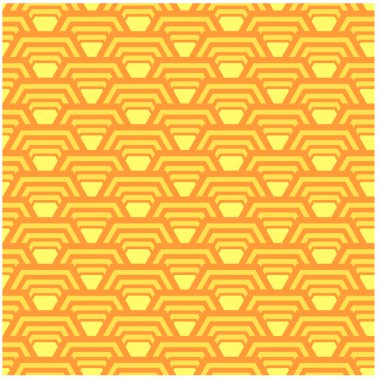 Kusursuz vektör turuncu güneş desenli Mısır firavunlarının ya da Mısırlı kafaların başları