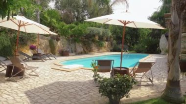 Hiçbir insan Resort güzel yüzme havuzu üzerinde atış seyahat