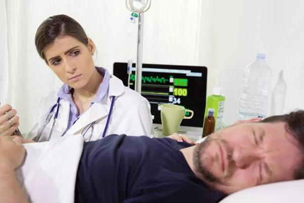 sad doctor worried about patient