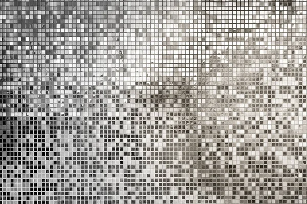 Silberne Graue Quadratische Mosaikfliesen Für Den Texturhintergrund — Stockfoto