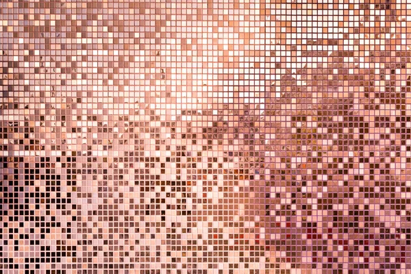 Rosa Azulejos Mosaico Cuadrado Oro Rosa Para Textura Fondo —  Fotos de Stock