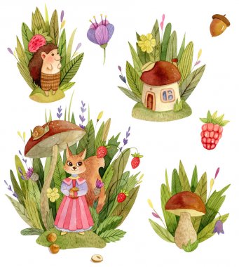 suluboya karikatürler - hayvanlar