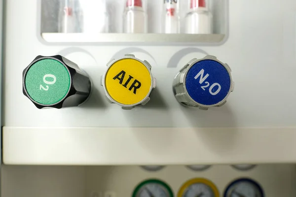 Gaseous Gauges Anesthetic Machine Operation Room — Stock Photo, Image