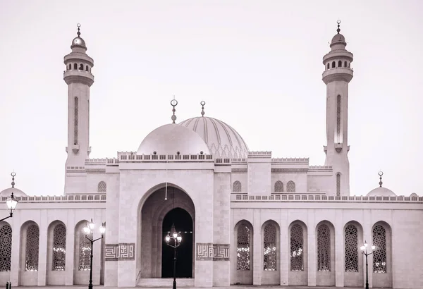 Mezquita Más Emblemática Fateh Por Noche Manama Bahréin — Foto de Stock